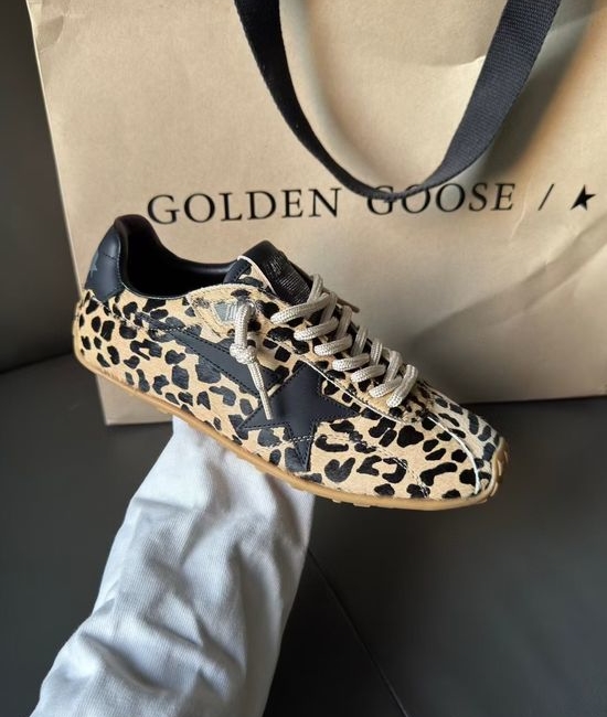 Golden Goose GGDB Leopard Print Retro Casual Sneakers Comfortable Walking Shoes
