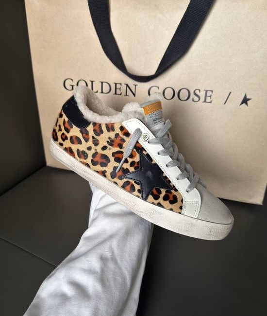 Golden Goose GGDB Premium Leopard Suede Vintage Comfortable Casual Sneakers