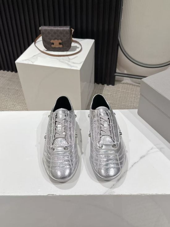 Balenciaga Slim-Sole Baseball Shoes with Double Logos