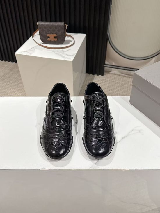 Balenciaga Slim-Sole Baseball Shoes with Double Logos