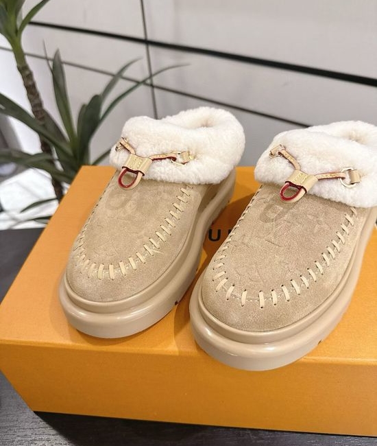 Louis Vuitton LV Trendy Monogram Wool Boots for Comfort