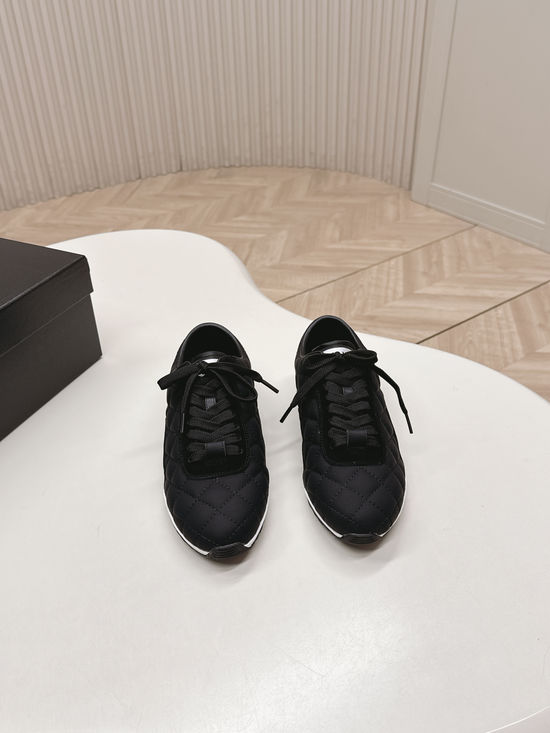 Chanel Quilted Suede Comfortable Casual Walking Shoes