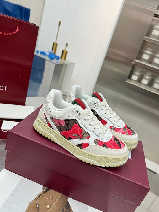 Gucci Vintage Distressed High Top Casual Sneakers
