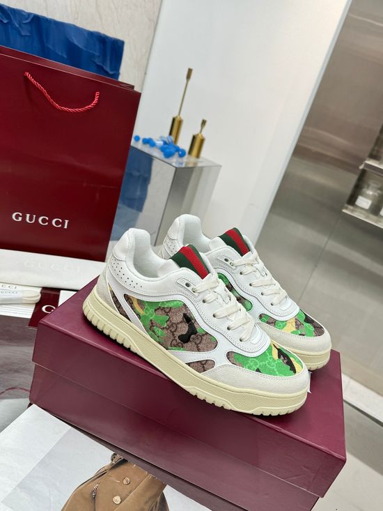 Gucci Vintage Distressed High Top Casual Sneakers