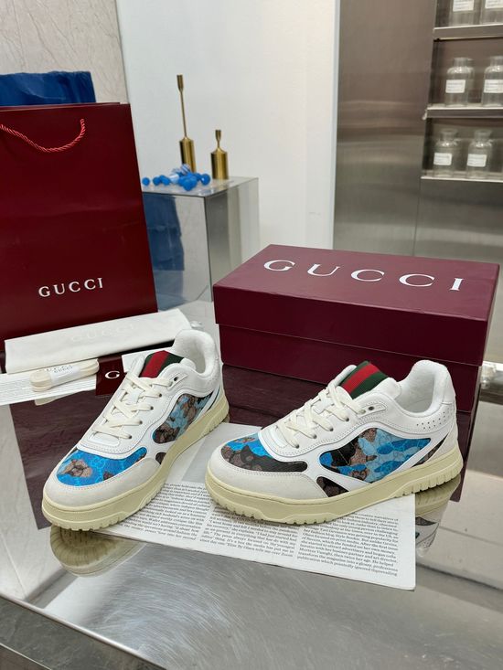 Gucci Vintage Distressed High Top Casual Sneakers