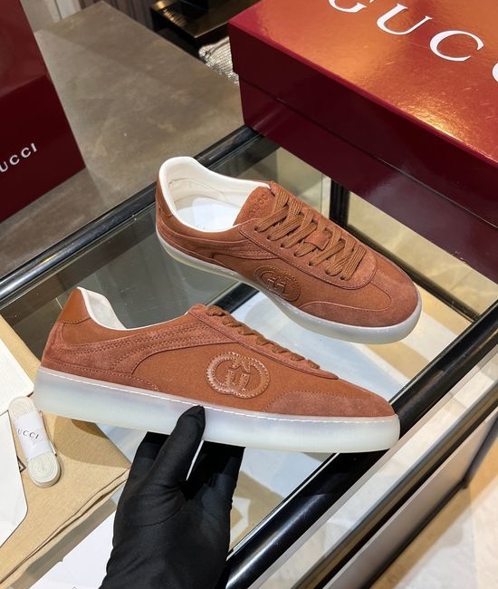 Gucci Premium Retro Casual Training Sneakers Durable Suede Leather Upper