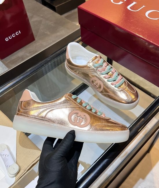 Gucci Premium Retro Casual Training Sneakers Durable Suede Leather Upper