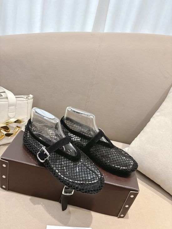 Alaia Rhinestone Mesh Mary Jane Shoes Breathable Fancy Footwear
