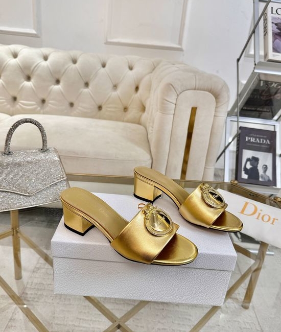 Christian Dior CD Calfskin Pumps With Sheepskin Lining Rubber Outsole