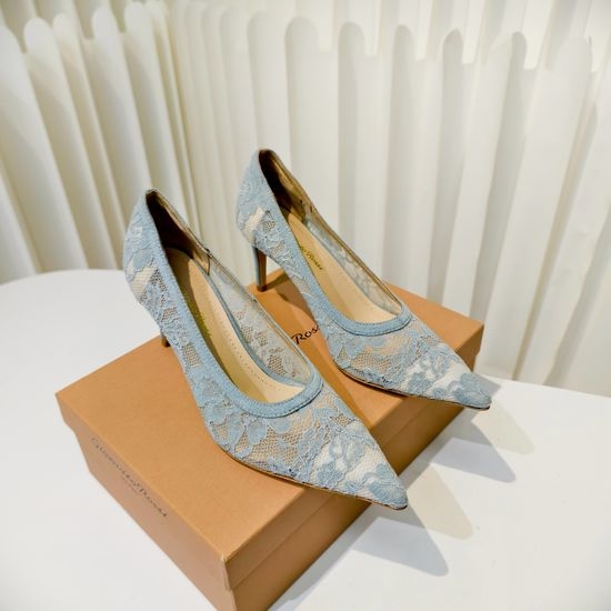 Gianvito Rossi Lace Pointed Toe Heels For Formal Occasions