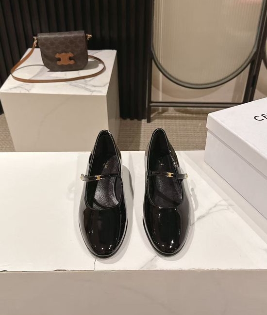 Celine Premium Patent Leather Loafers Soft Two-Wear Classic Casual Shoes