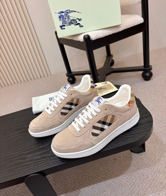 Burberry Classic Plaid Pattern Casual Comfortable Sneakers