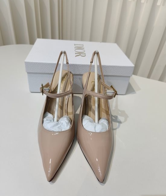 Christian Dior CD Pointed Toe Heeled Sandals With Metallic Heel