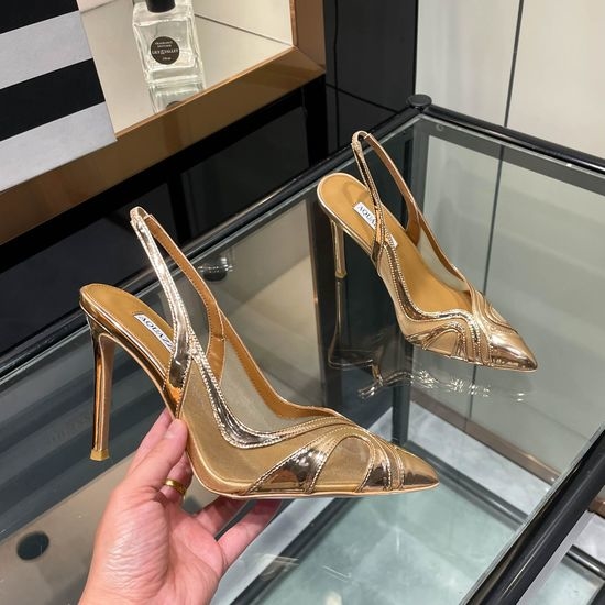 Aquazzura Pointed Toe High Heel Sandals Elegant Soft Lining Luxury Footwear