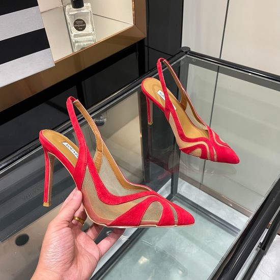 Aquazzura Pointed Toe High Heel Sandals Elegant Soft Lining Luxury Footwear