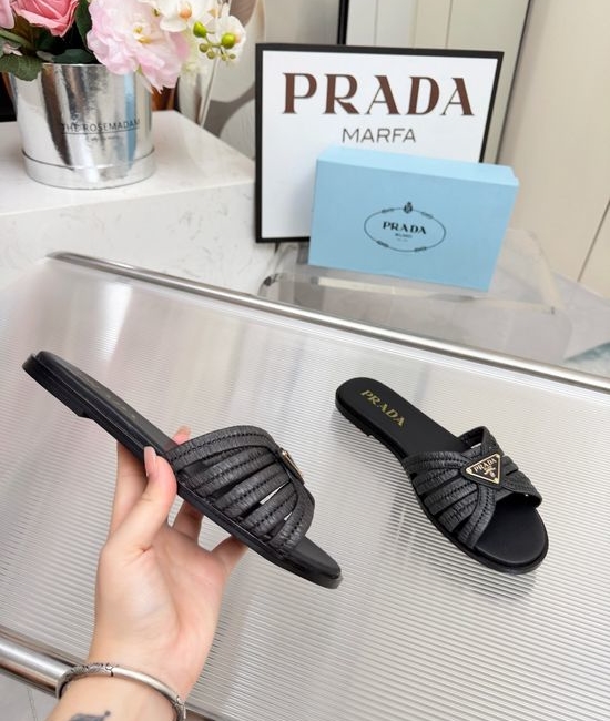 Prada Woven Slip On Casual Comfort Shoes