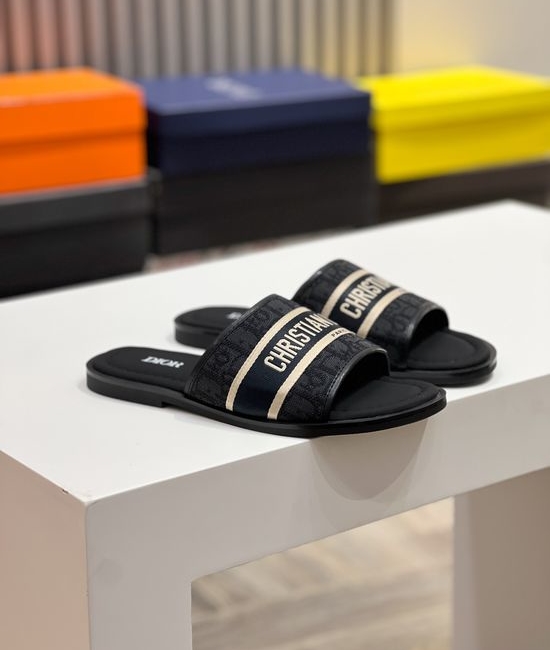 Christian Dior CD Premium Casual Slides Fine Craftsmanship Non-slip Sole