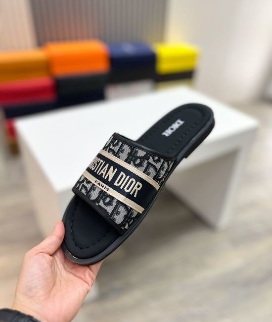 Christian Dior CD Premium Casual Slides Fine Craftsmanship Non-slip Sole