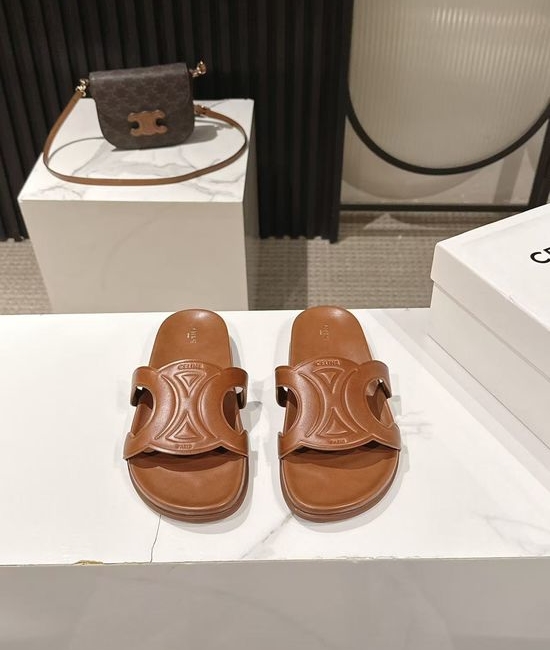 Celine Embossed Pattern Non-slip Casual Slip On Slides