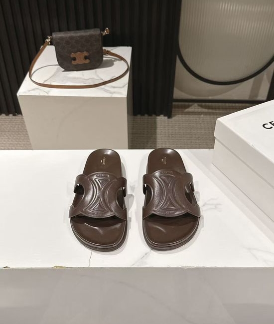 Celine Embossed Pattern Non-slip Casual Slip On Slides