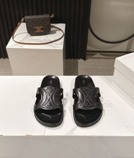Celine Embossed Pattern Non-slip Casual Slip On Slides