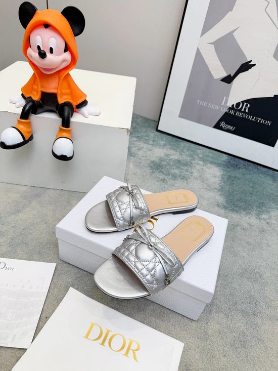 Christian Dior Premium Leather Casual Slides With Comfort Insole