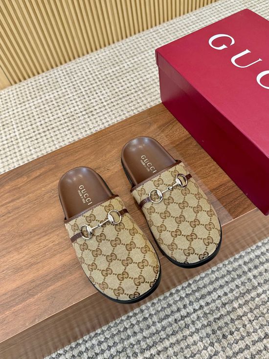 Gucci Embroidered Platform Mule Shoes Non Slip Rubber Sole