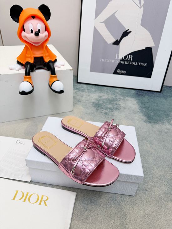 Christian Dior Premium Leather Casual Slides With Comfort Insole