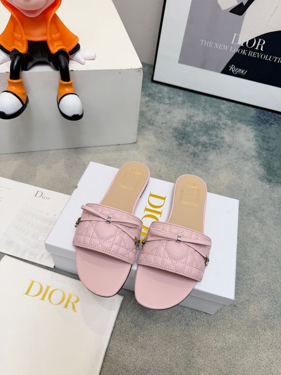 Christian Dior Premium Leather Casual Slides With Comfort Insole