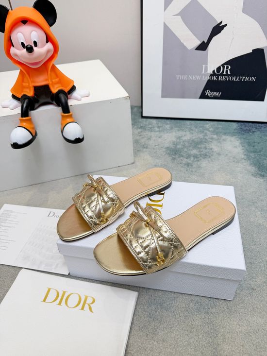 Christian Dior Premium Leather Casual Slides With Comfort Insole