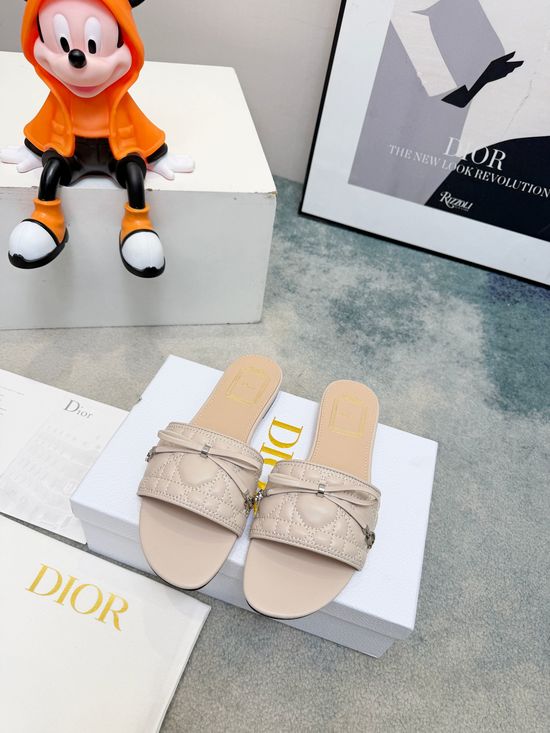 Christian Dior Premium Leather Casual Slides With Comfort Insole