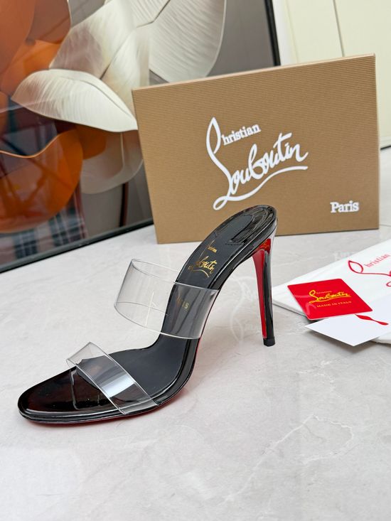 Christian Louboutine Classic Transparent Upper High Heel Party Sandals