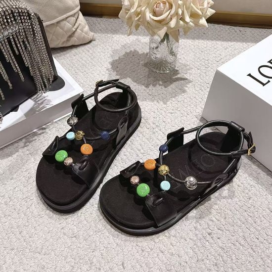 Loewe Colorful Buckle Platform Casual Comfort Sandals