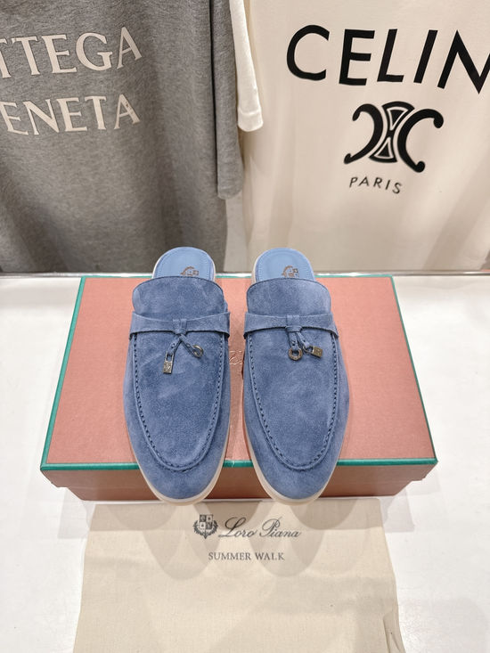 Loro Piana Classic Suede Mules Comfortable Non-slip Casual Daily Shoes