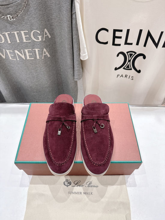 Loro Piana Classic Suede Mules Comfortable Non-slip Casual Daily Shoes