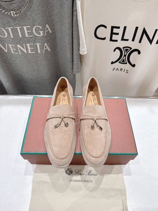 Loro Piana Classic Slip-on Suede Loafers Comfortable Lightweight Casual Shoes
