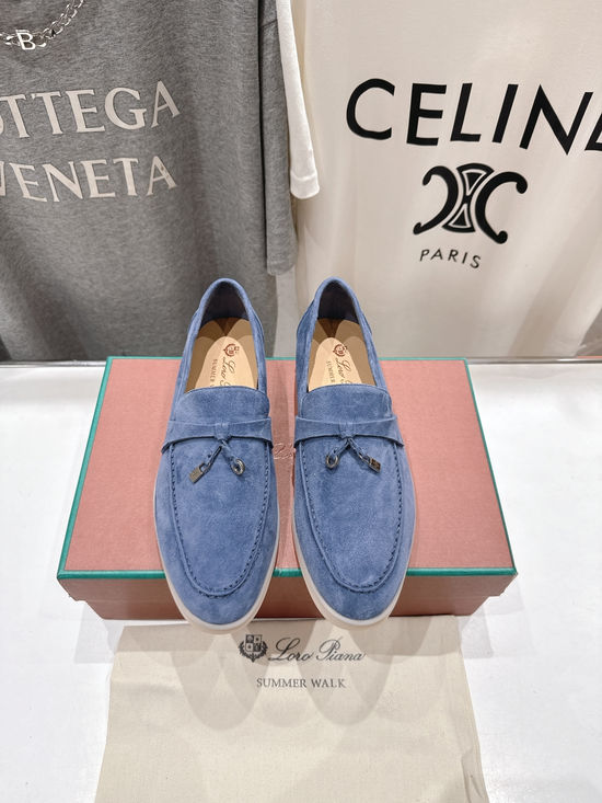 Loro Piana Classic Slip-on Suede Loafers Comfortable Lightweight Casual Shoes