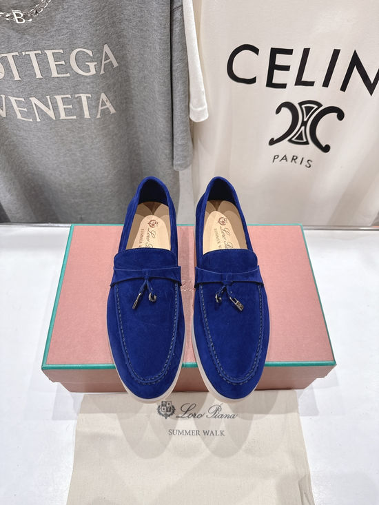 Loro Piana Classic Slip-on Suede Loafers Comfortable Lightweight Casual Shoes