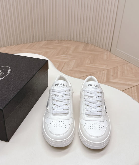 Prada Classic Leather Comfortable Versatile Casual Sneakers