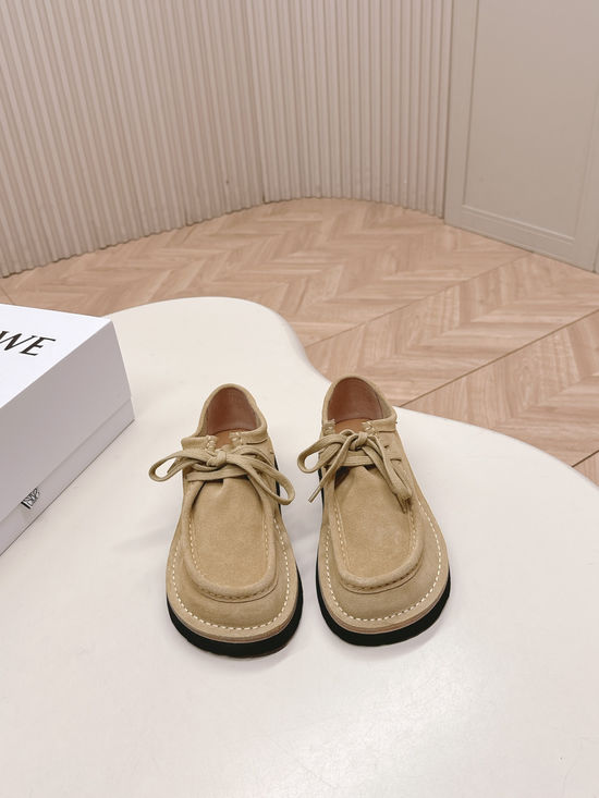 Loewe Suede Retro Casual Sneakers Comfortable Soft Lightweight