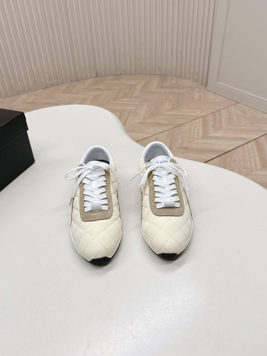 Chanel Quilted Suede Comfortable Casual Walking Shoes
