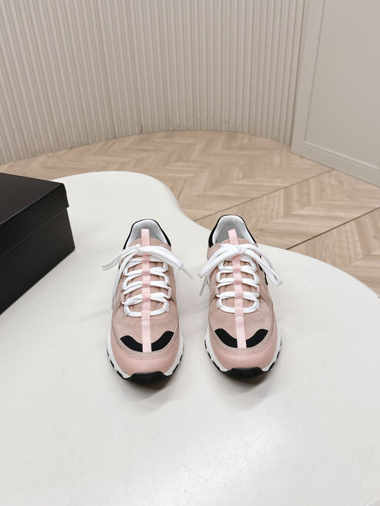 Chanel Suede Platform Casual Sneakers Comfortable Versatile Shoes