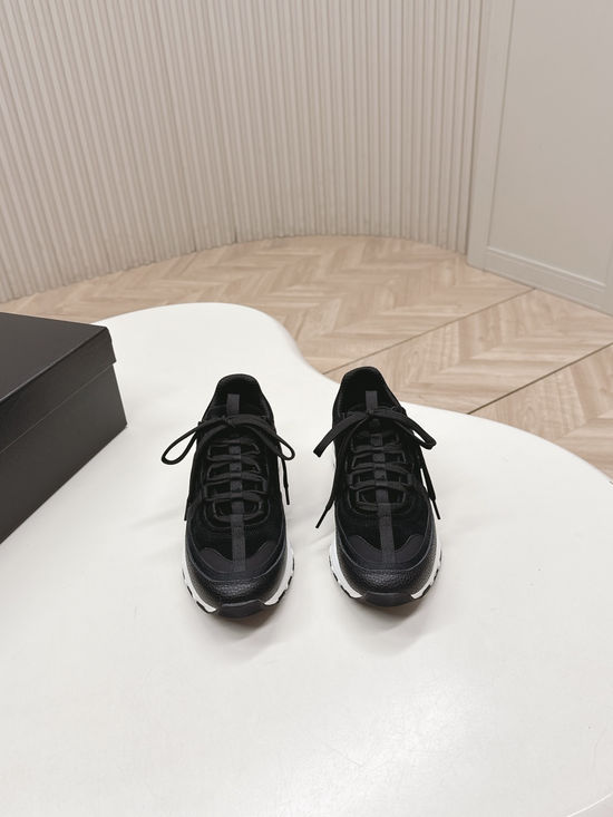 Chanel Suede Platform Casual Sneakers Comfortable Versatile Shoes