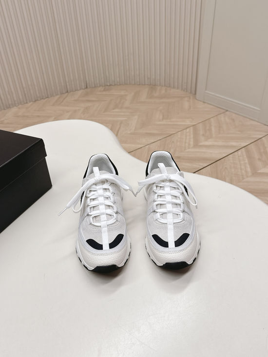 Chanel Suede Platform Casual Sneakers Comfortable Versatile Shoes