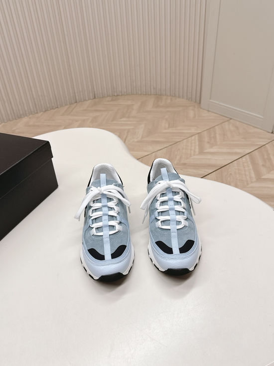 Chanel Suede Platform Casual Sneakers Comfortable Versatile Shoes