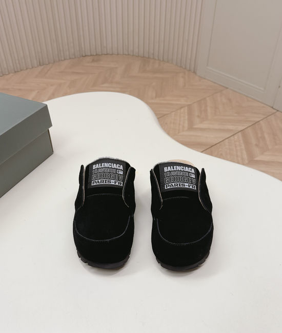 Balenciaga Vintage Suede Slip On Clog Shoes Soft Cork Insole