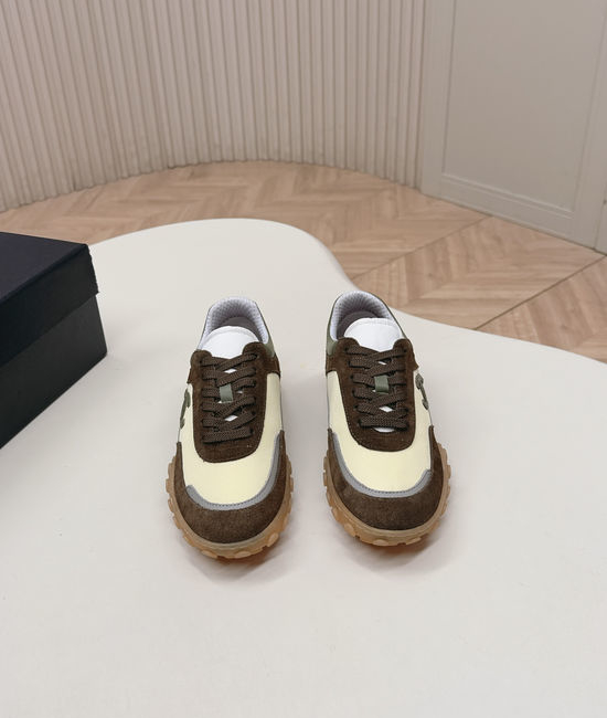Chanel Color-block Leather Platform Casual Sneakers Comfortable