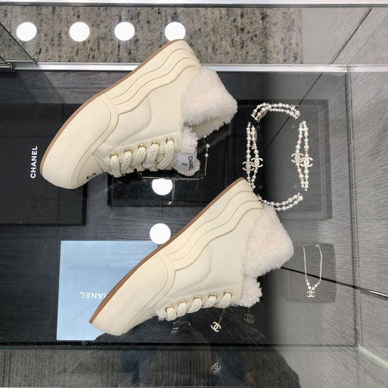Gucci Faux Fur Lined Mixed Sheepskin Upper Warm Casual Sneakers
