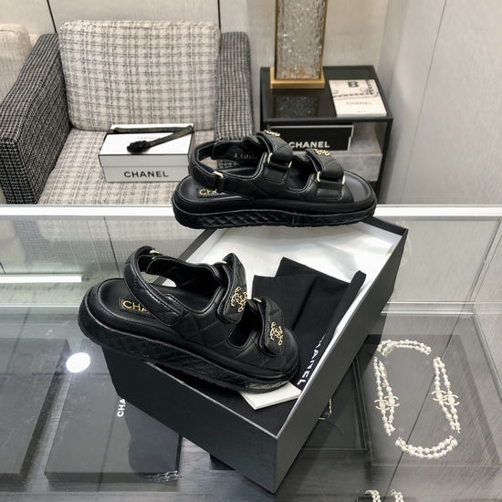 Hermes Sheepskin Upper Hook And Loop Sandals