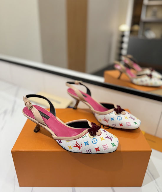 Louis Vuitton LV Elegant Open-Toe Sandals with Premium Materials and Custom Heel